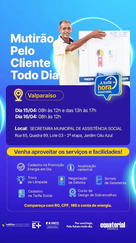 equatorial-1 Caravana da Equatorial chega a Valparaíso: Oportunidade de troca de geladeira e vários serviços gratuitos