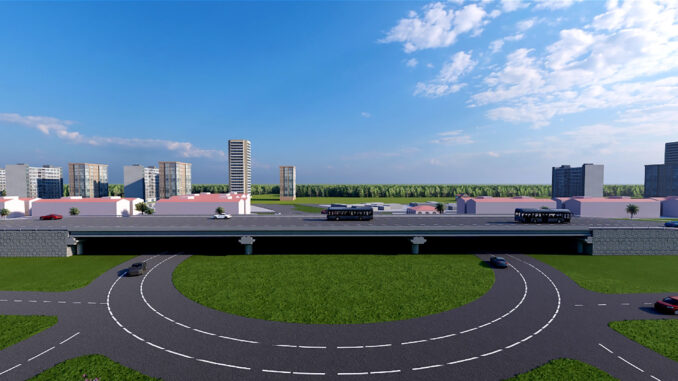 imagem-viatuto-maquete1-1 Interdição de retorno na BR-040, próximo à Saneago, garante avanço acelerado do maior viaduto já construído em Valparaíso